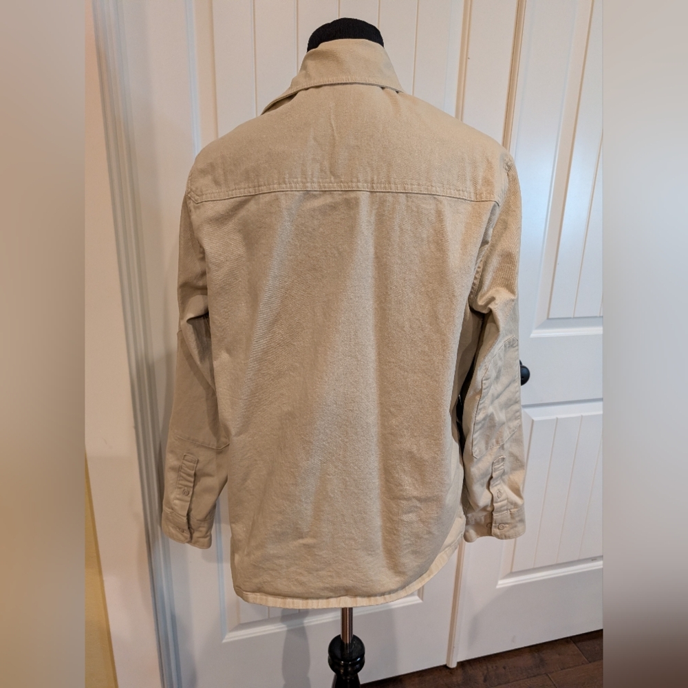 Wrangler Men's Khaki Button Down Shirt Jacket - Picture 3 of 6